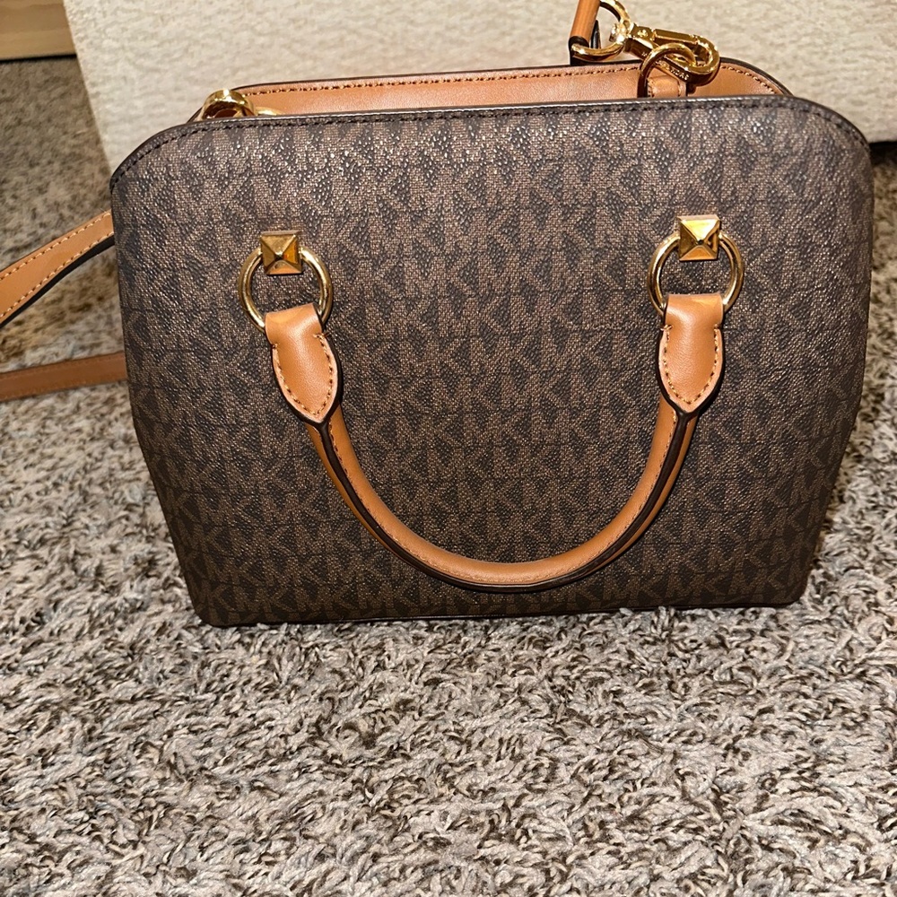 Michael Kors Brown Mini Bag with Gold Accents - Picture 2 of 3